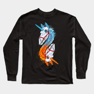 Elemental Divergence Double Skull Unicorn Long Sleeve T-Shirt